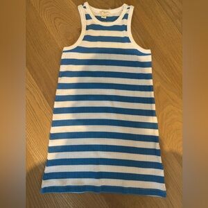 Crewcuts girls size 6 Blue and White Striped dress
